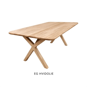 Tromsø sofabord - Massiv eg hvidolie - Mål: 70 x 130 cm. H: 50 cm.